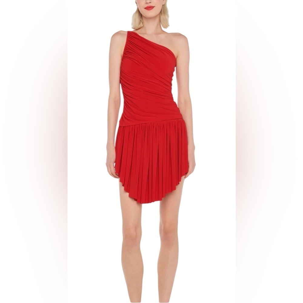 Norma Kamala Diana Uneven Flair Mini Dress NWT in Tiger Red XL / 42​​​​